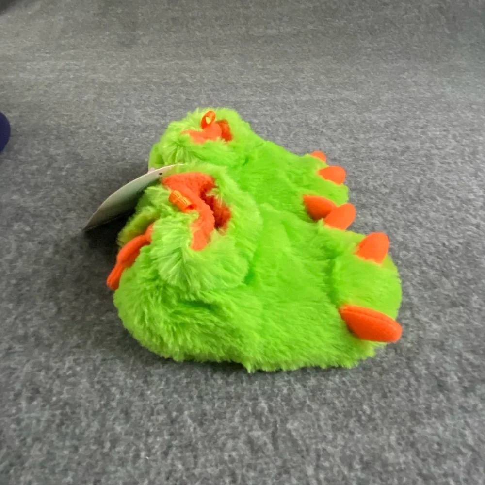Wonder Nation Baby Slippers Shoes Size‎ 3 Green Slip On Fuzzy New